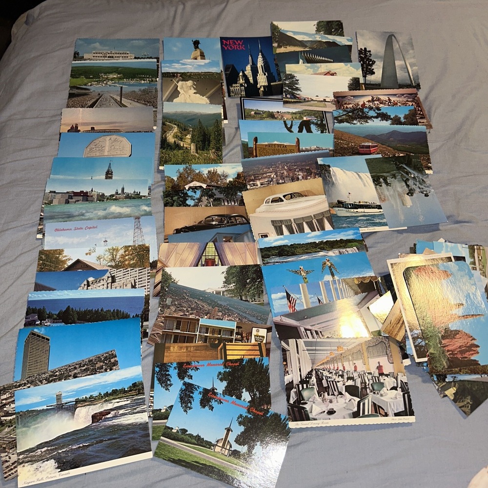 Vintage Post Card Lot 120+ America National Parks‎ Buildings Culture 70s-80s A4